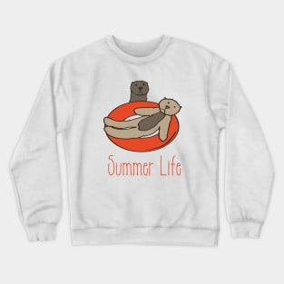 Otter Summer Life Tubing Crewneck Sweatshirt